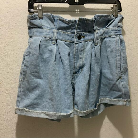 Fashion Nova button fly distressed Jean shorts Can’t cuff me denim shorts 7 - Picture 3 of 10